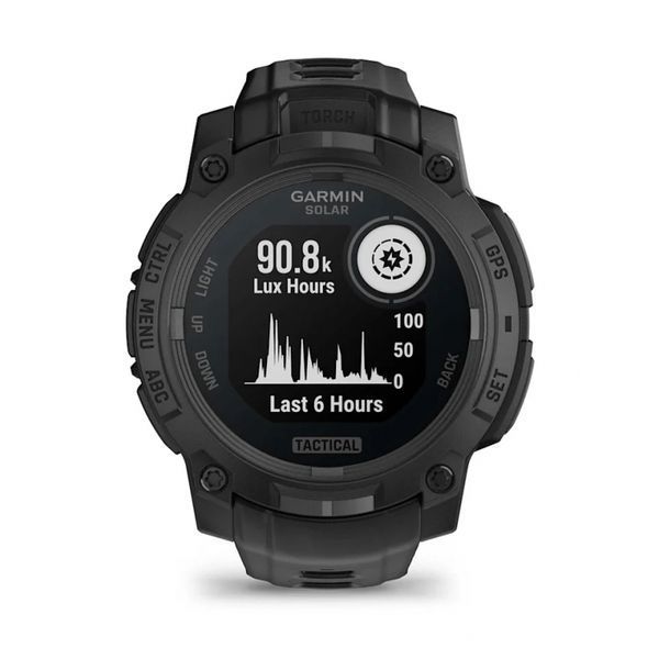Смарт-годинник Garmin Instinct 3 45 mm Solar Tactical Edition Black with Black Band (010-02934-50) 010-02934-50 фото