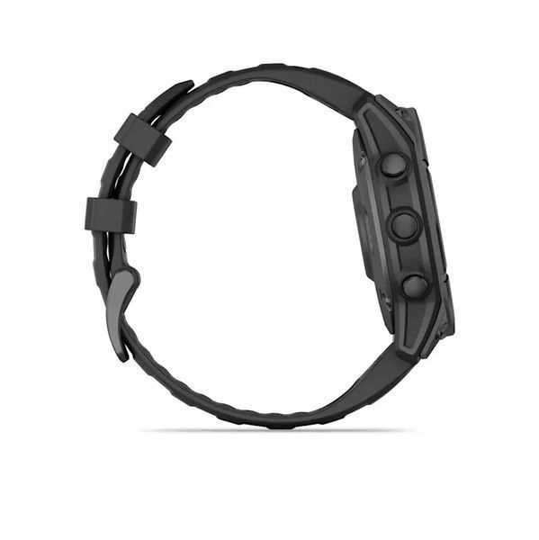 Смарт-годинник Garmin Fenix E 47mm AMOLED Slate Gray Steel with Black Silicone Band (010-03025-01) 010-03025-01 фото