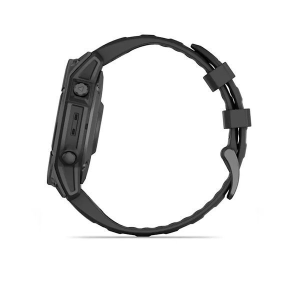 Смарт-годинник Garmin Fenix E 47mm AMOLED Slate Gray Steel with Black Silicone Band (010-03025-01) 010-03025-01 фото