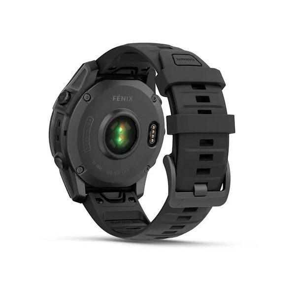 Смарт-годинник Garmin Fenix E 47mm AMOLED Slate Gray Steel with Black Silicone Band (010-03025-01) 010-03025-01 фото