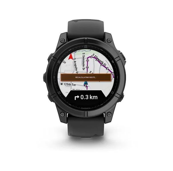 Смарт-годинник Garmin Fenix E 47mm AMOLED Slate Gray Steel with Black Silicone Band (010-03025-01) 010-03025-01 фото