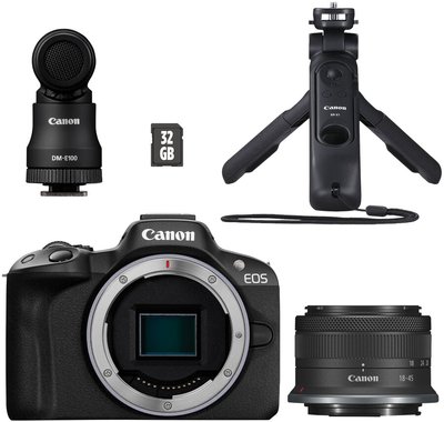Бездзеркальний фотоапарат Canon EOS R50 kit RF-S 18-45mm IS STM  Vlogger Kit (5811C035) 5811C035 фото