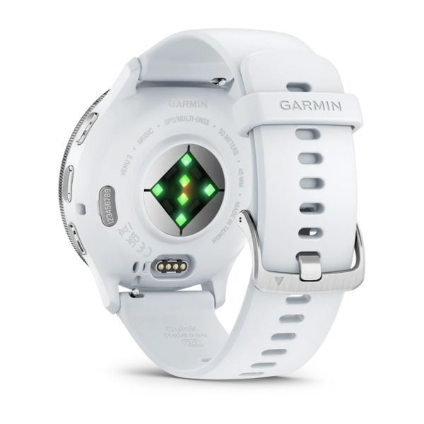 Смарт-годинник Garmin Venu 3 Silver stainless steel bezel with whitestone case and silicone band (010-02784-00) 010-02784-00 фото