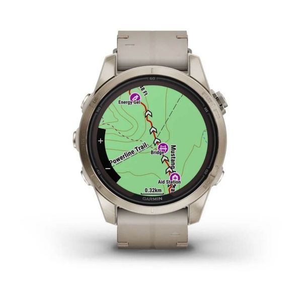 Смарт-годинник Garmin Fenix 7S Pro Sapphire Solar Edition Soft Gold with Limestone Leather Band (010-02776-30) 010-02776-30 фото