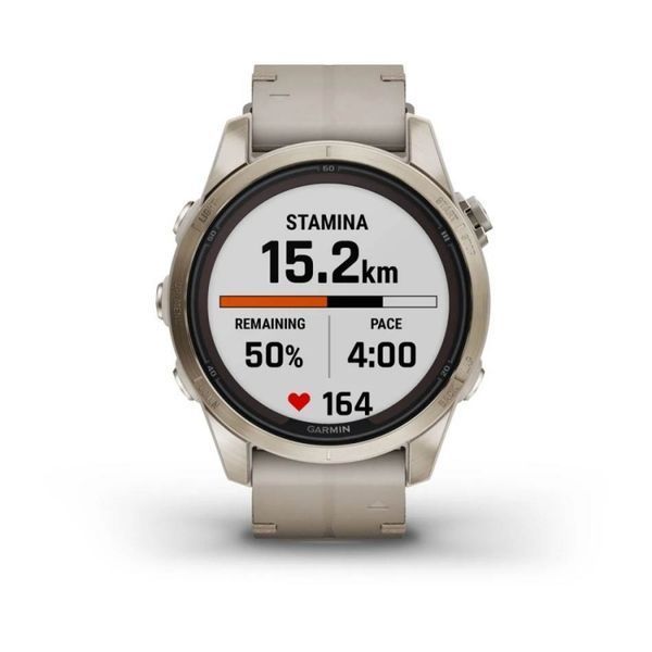 Смарт-годинник Garmin Fenix 7S Pro Sapphire Solar Edition Soft Gold with Limestone Leather Band (010-02776-30) 010-02776-30 фото