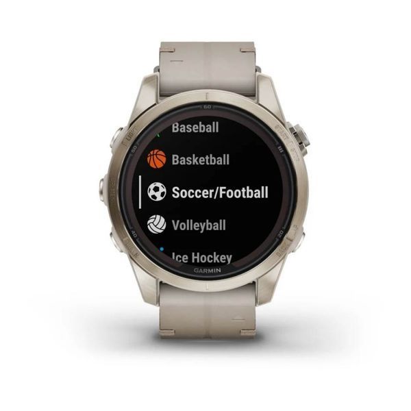Смарт-годинник Garmin Fenix 7S Pro Sapphire Solar Edition Soft Gold with Limestone Leather Band (010-02776-30) 010-02776-30 фото