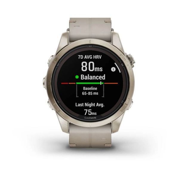 Смарт-годинник Garmin Fenix 7S Pro Sapphire Solar Edition Soft Gold with Limestone Leather Band (010-02776-30) 010-02776-30 фото