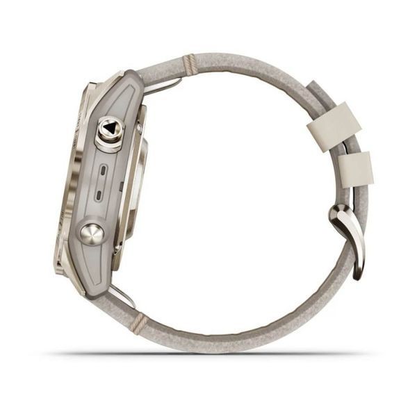 Смарт-годинник Garmin Fenix 7S Pro Sapphire Solar Edition Soft Gold with Limestone Leather Band (010-02776-30) 010-02776-30 фото