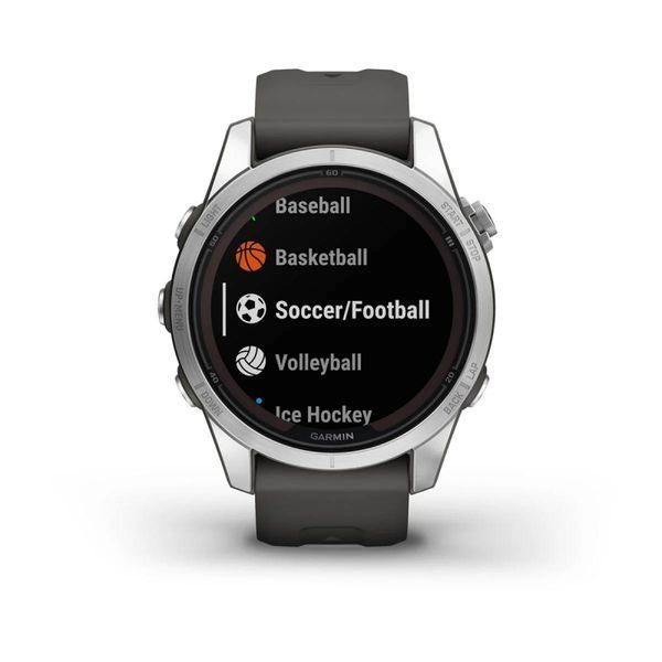 Смарт-годинник Garmin Fenix 7S Pro Solar Edition Silver with Graphite Band (010-02776-01) 010-02776-01 фото