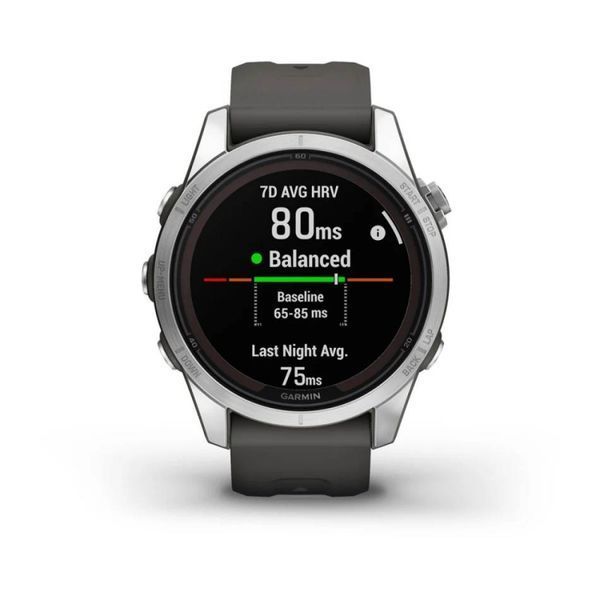 Смарт-годинник Garmin Fenix 7S Pro Solar Edition Silver with Graphite Band (010-02776-01) 010-02776-01 фото
