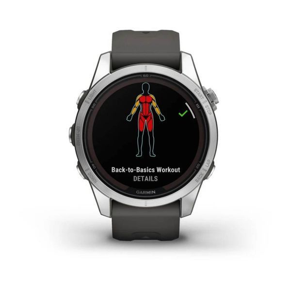 Смарт-годинник Garmin Fenix 7S Pro Solar Edition Silver with Graphite Band (010-02776-01) 010-02776-01 фото