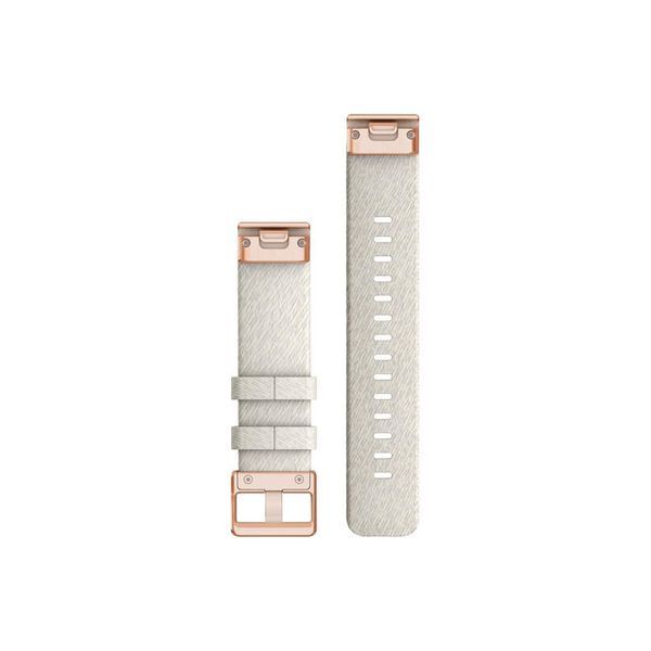 Ремінець Garmin QuickFit 20 Watch Bands Cream Heathered Nylon with Rose Gold Hardware (010-13102-09) 010-13102-09 фото