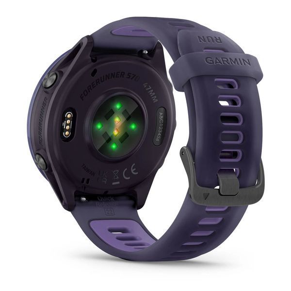 Смарт-годинник Garmin Forerunner 570  47mm Indigo Aluminium with Translucent Imperial Purple/Indigo Band (010-02971-02) 010-02971-02 фото
