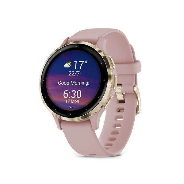 Смарт-годинник Garmin Venu 3S Soft gold stainless steel bezel with dust rose case and silicone band (010-02785-03) 010-02785-03 фото