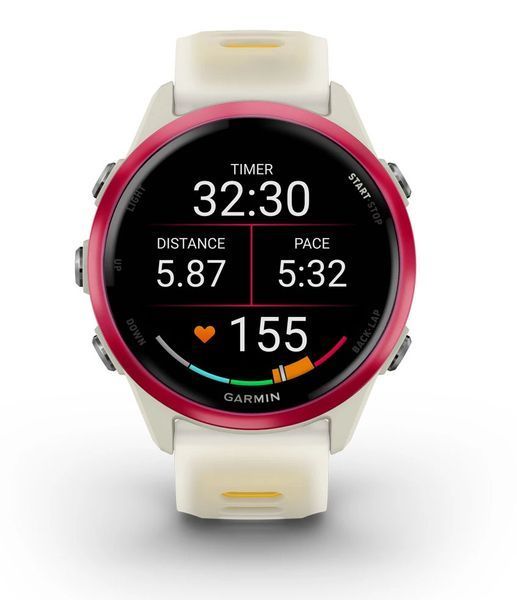 Смарт-годинник Garmin Forerunner 570  42mm Raspberry Aluminium with Translucent Bone/Mango Band (010-02970-02) 010-02970-02 фото