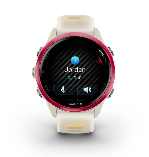 Смарт-годинник Garmin Forerunner 570  42mm Raspberry Aluminium with Translucent Bone/Mango Band (010-02970-02) 010-02970-02 фото