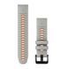 Ремінець силіконовий Garmin QuickFit 26 Watch Bands Fog Grey/Ember Orange Silicone (010-13281-02) 010-13281-02 фото 1