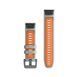 Ремінець силіконовий Garmin QuickFit 26 Watch Bands Fog Grey/Ember Orange Silicone (010-13281-02) 010-13281-02 фото 2