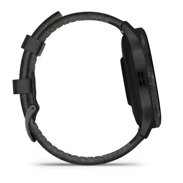 Смарт-годинник Garmin Venu 3 Slate stainless steel bezel with black case and black leather band (010-02784-52)  010-02784-52 фото