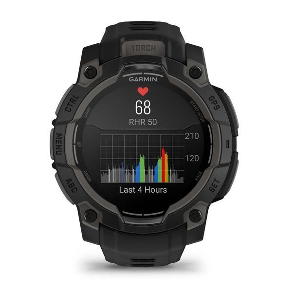 Смарт-годинник Garmin Instinct 3  50 mm AMOLED Black with Charcoal Band (010-03020-00) 010-03020-00 фото