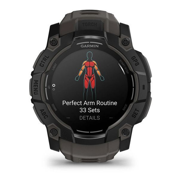 Смарт-годинник Garmin Instinct 3  50 mm AMOLED Black with Charcoal Band (010-03020-00) 010-03020-00 фото