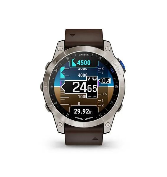 Смарт-годинник Garmin D2 Mach 1 Aviator Smartwatch with Oxford Brown Leather Band (010-02582-55) 010-02582-55 фото