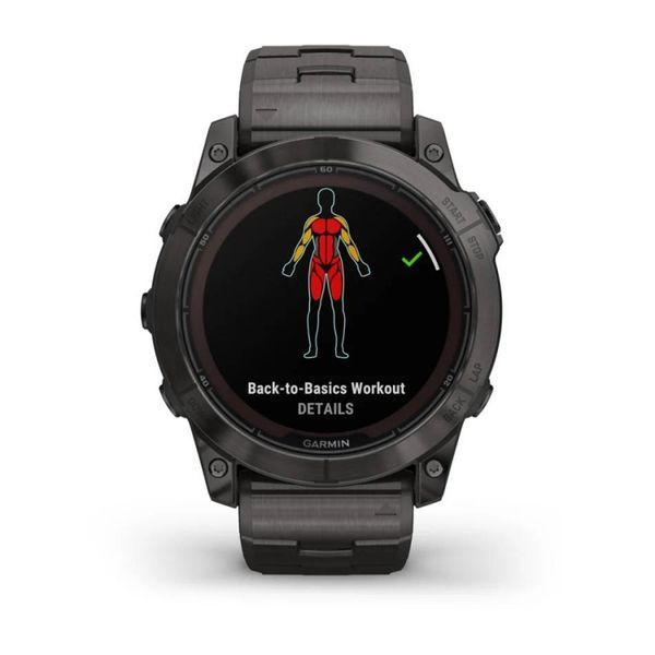 Смарт-годинник Garmin Fenix 7X Pro Sapphire Solar Edition Carbon Gray DLC Titanium with Vented Titanium Bracelet (010-02778-30) 010-02778-30 фото