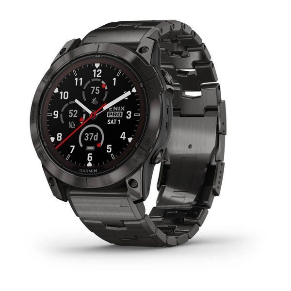 Смарт-годинник Garmin Fenix 7X Pro Sapphire Solar Edition Carbon Gray DLC Titanium with Vented Titanium Bracelet (010-02778-30) 010-02778-30 фото