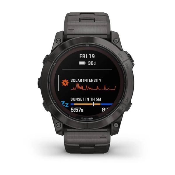 Смарт-годинник Garmin Fenix 7X Pro Sapphire Solar Edition Carbon Gray DLC Titanium with Vented Titanium Bracelet (010-02778-30) 010-02778-30 фото