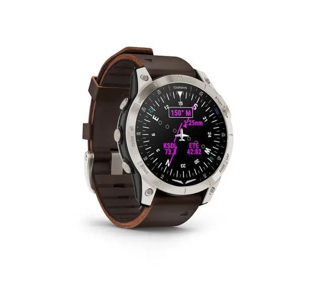 Смарт-годинник Garmin D2 Mach 1 Aviator Smartwatch with Oxford Brown Leather Band (010-02582-55) 010-02582-55 фото