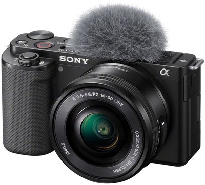 Компактний фотоапарат зі змінним об'єктивом Sony ZV-E10 kit (16-50mm) Black (ILCZVE10LB.CEC) ILCZVE10LB.CEC фото