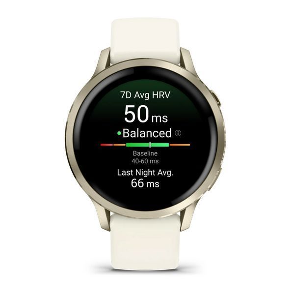 Смарт-годинник Garmin Venu 4 41 mm Lunar Gold with Bone Silicone Band (010-03013-00) 010-03013-00 фото