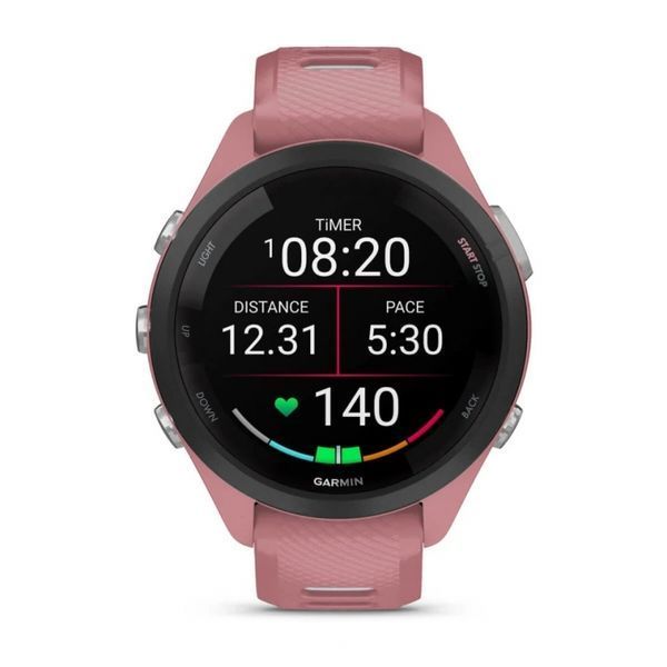 Смарт-годинник Garmin Forerunner 265S Black Bezel with Light Pink Case and Light Pink/Powder Grey Silicone Band (010-02810-15) 010-02810-15 фото