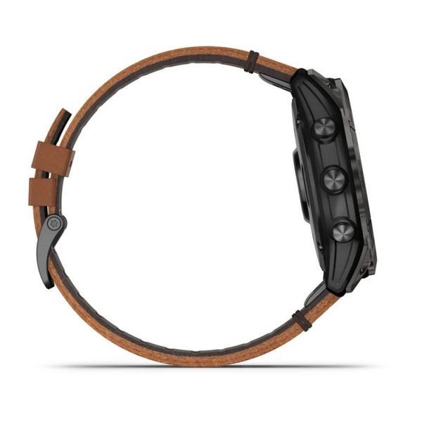 Смарт-годинник Garmin Epix Pro (Gen 2)  Sapphire Edition 51 mm Carbon Grey DLC Titanium with Chestnut Leather Band (010-02804-30) 010-02804-30 фото