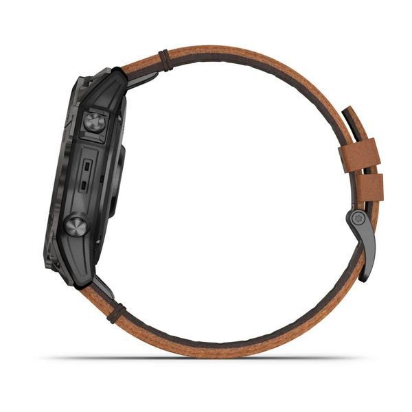 Смарт-годинник Garmin Epix Pro (Gen 2)  Sapphire Edition 51 mm Carbon Grey DLC Titanium with Chestnut Leather Band (010-02804-30) 010-02804-30 фото