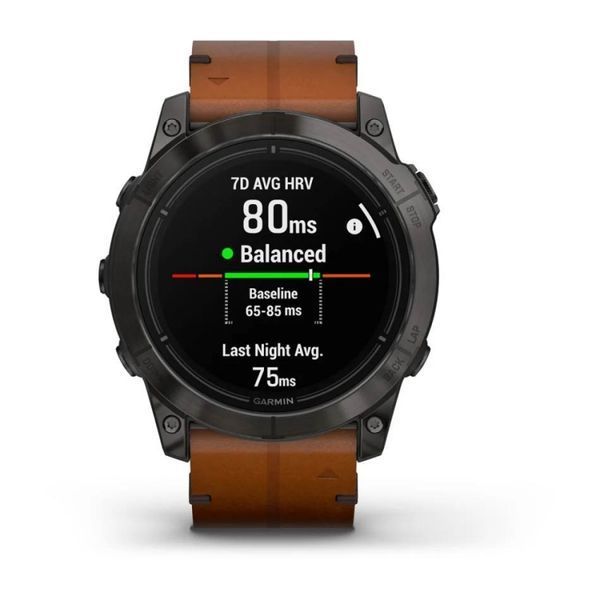 Смарт-годинник Garmin Epix Pro (Gen 2)  Sapphire Edition 51 mm Carbon Grey DLC Titanium with Chestnut Leather Band (010-02804-30) 010-02804-30 фото