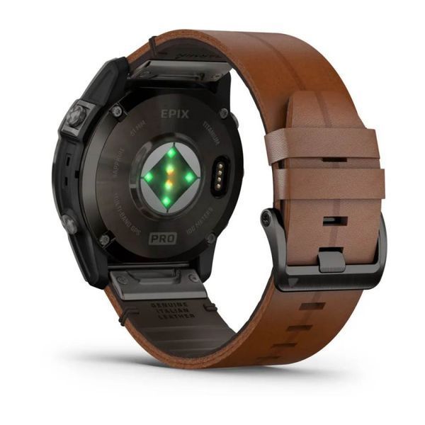 Смарт-годинник Garmin Epix Pro (Gen 2)  Sapphire Edition 51 mm Carbon Grey DLC Titanium with Chestnut Leather Band (010-02804-30) 010-02804-30 фото