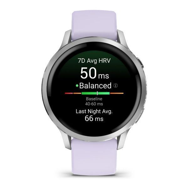 Смарт-годинник Garmin Venu 4 41 mm Silver with Periwinkle Silicone Band (010-03013-01) 010-03013-01 фото