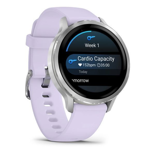 Смарт-годинник Garmin Venu 4 41 mm Silver with Periwinkle Silicone Band (010-03013-01) 010-03013-01 фото