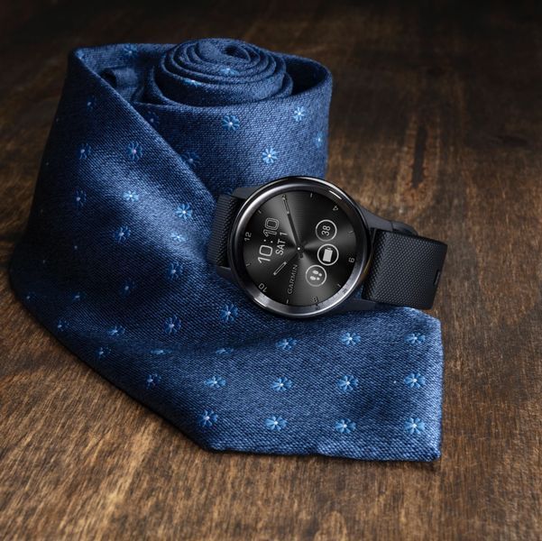 Смарт-годинник Garmin Vivomove Trend  Slate stainless steel bezel with black case and silicone band (010-02665-00) 010-02665-00 фото