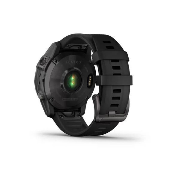 Смарт-годинник Garmin Fenix 7 Sapphire Solar Carbon Gray DLC Titanium with Black Band (010-02540-21) 010-02540-21 фото