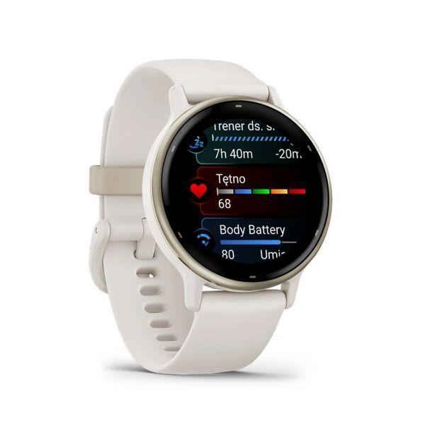Смарт-годинник Garmin vivoactive 5 Cream Gold Aluminum Bezel with Ivory Case and Silicone Band (010-02862-11) 010-02862-11 фото