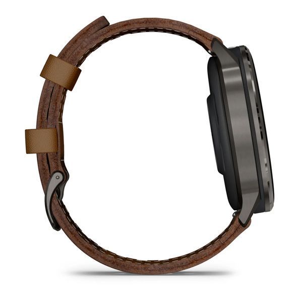 Смарт-годинник Garmin Venu 4 45 mm Slate with Brown Leather Band (010-03014-03) 010-03014-03 фото