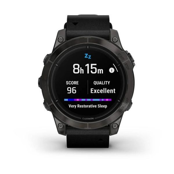 Смарт-годинник Garmin Epix Pro (Gen 2)  Sapphire Edition 47 mm Carbon Grey DLC Titanium with Black Leather Band (010-02803-30) 010-02803-30 фото