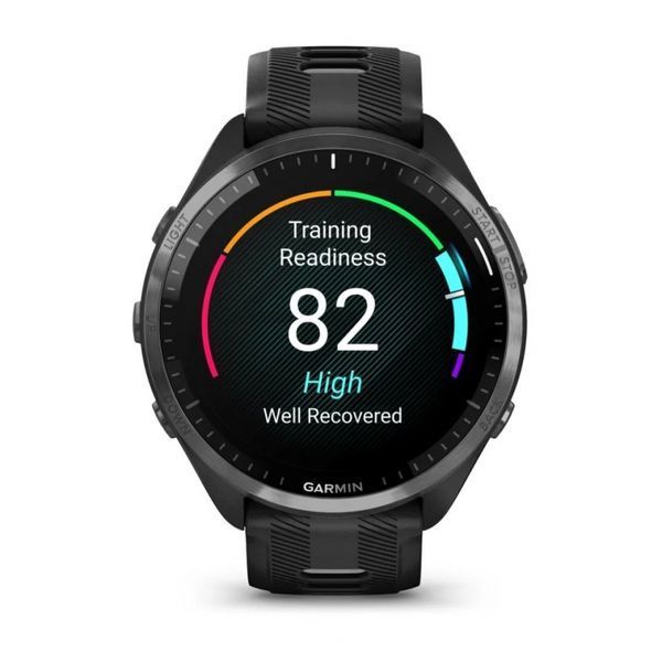 Смарт-годинник Garmin Forerunner 965 Carbon Grey DLC Titanium Bezel with Black Case and Black/Powder Grey Silicone Band (010-02809-10) 010-02809-10 фото