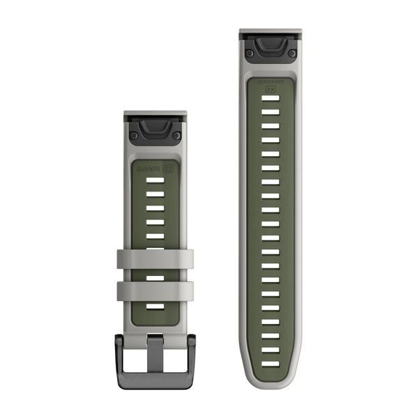 Ремінець силіконовий Garmin QuickFit 22 Watch Bands Fog Grey/Moss Silicone (010-13280-08) 010-13280-08 фото