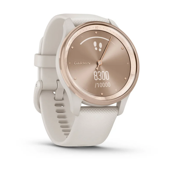 Смарт-годинник Garmin Vivomove Trend Peach Gold S. Steel Bezel w. Ivory Case and S. Band (010-02665-01) 010-02665-01 фото