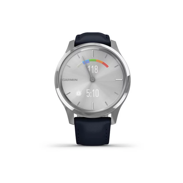 Смарт-Годинник Garmin Vivomove Luxe Silver-Blue Leather (010-02241-20) 010-02241-20 фото