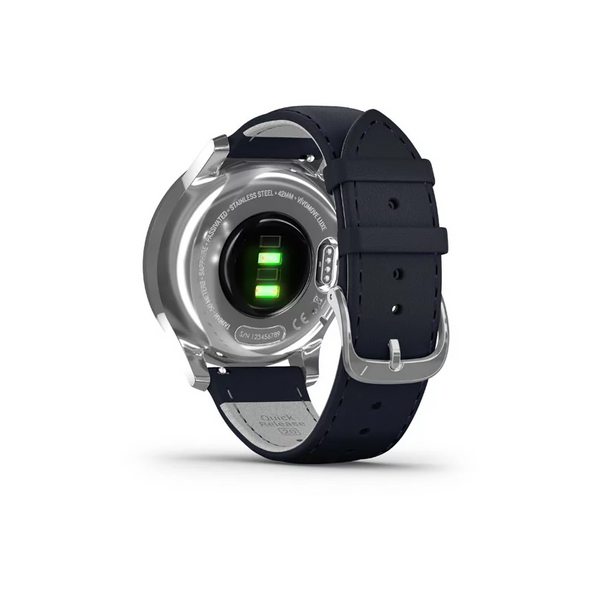 Смарт-Годинник Garmin Vivomove Luxe Silver-Blue Leather (010-02241-20) 010-02241-20 фото