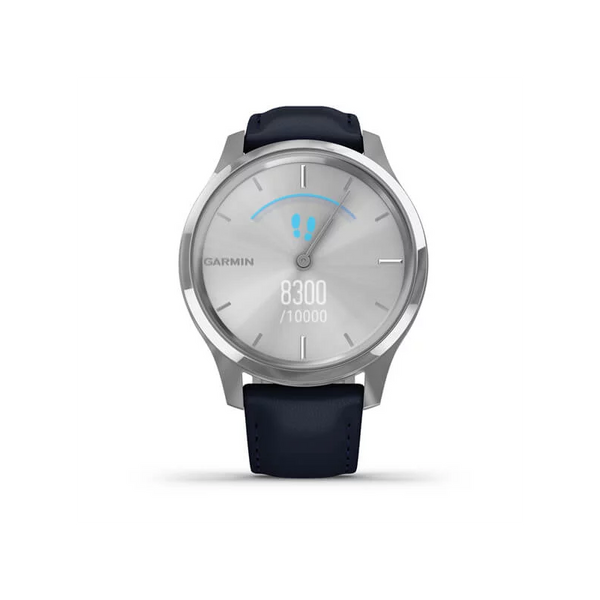 Смарт-Годинник Garmin Vivomove Luxe Silver-Blue Leather (010-02241-20) 010-02241-20 фото
